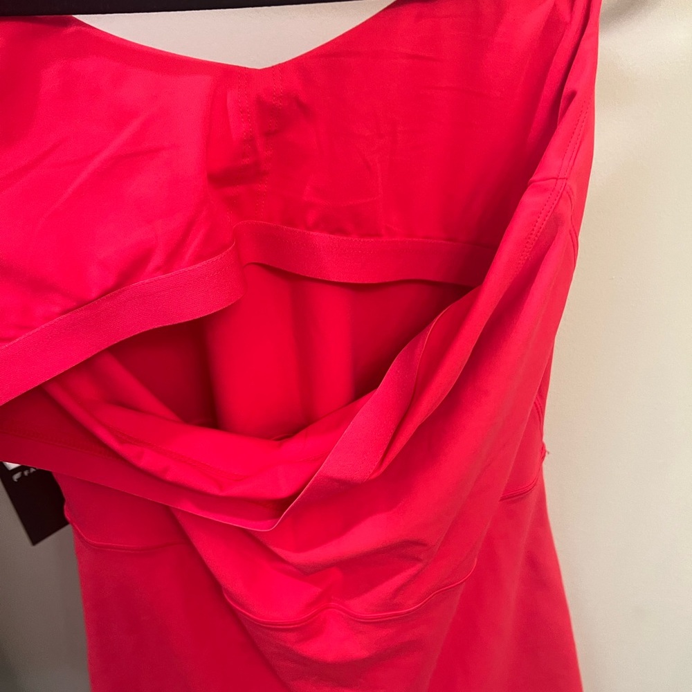 Vibrant Pink halter athletic dress - Picture 4 of 4